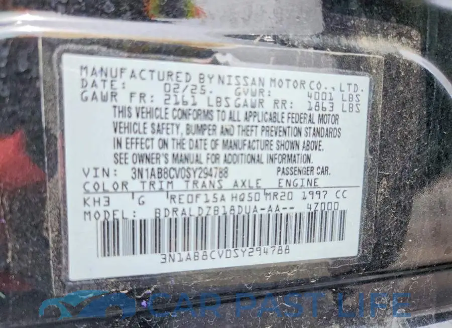 3N1AB8CV0SY294788# 13