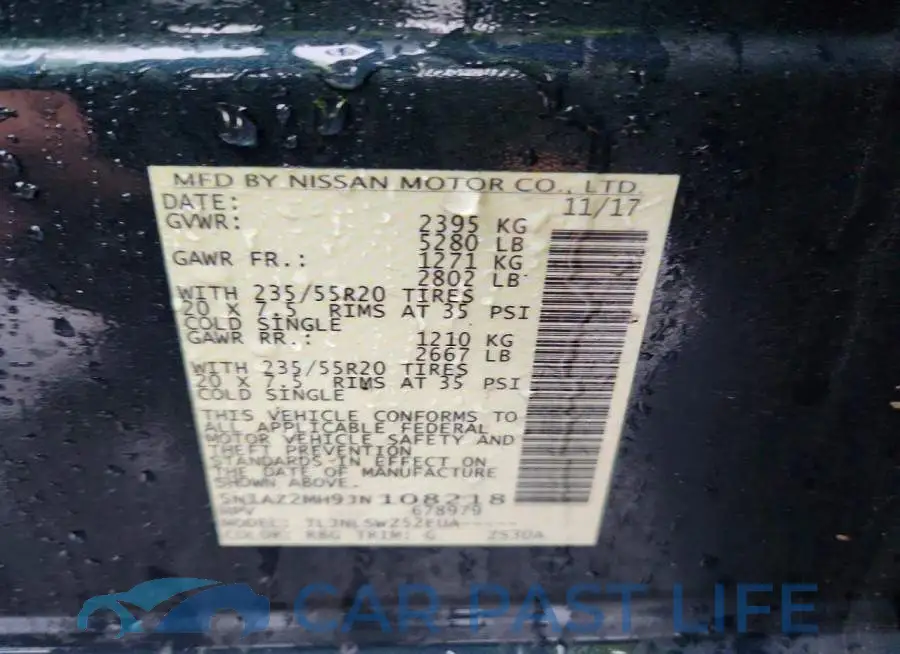 5N1AZ2MH9JN108218# 13