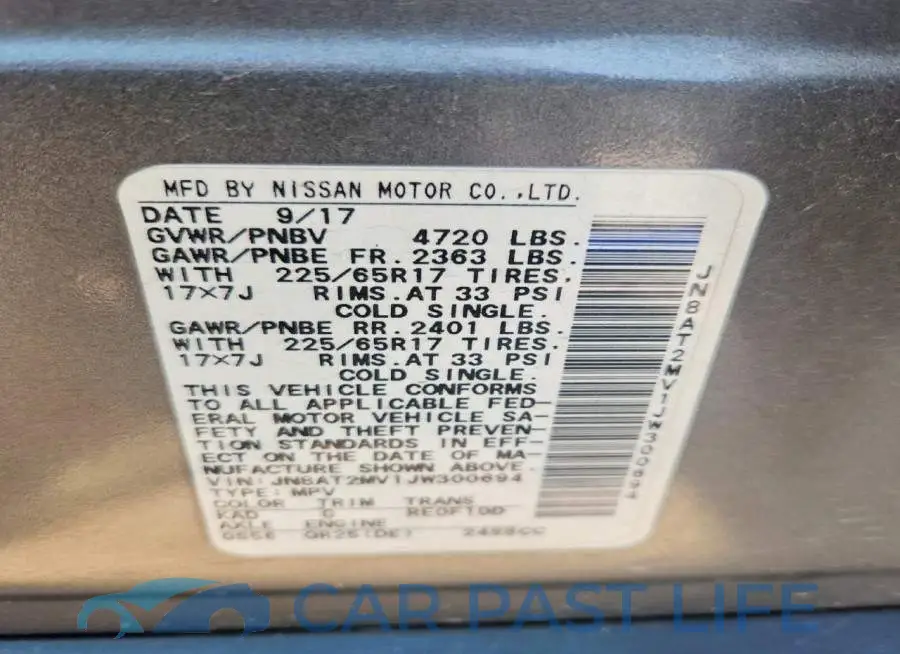 JN8AT2MV1JW300694# 13