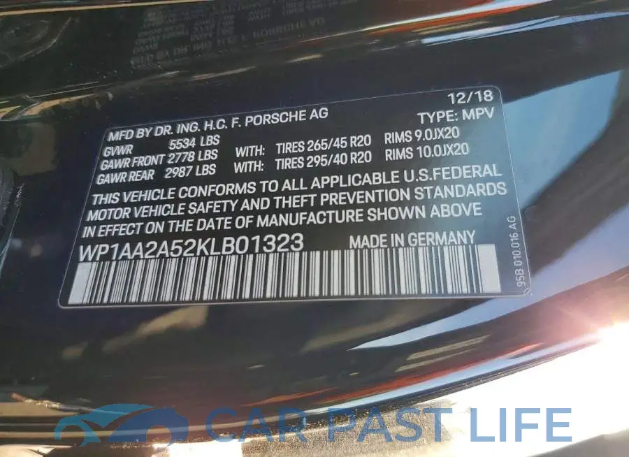WP1AA2A52KLB01323# 14