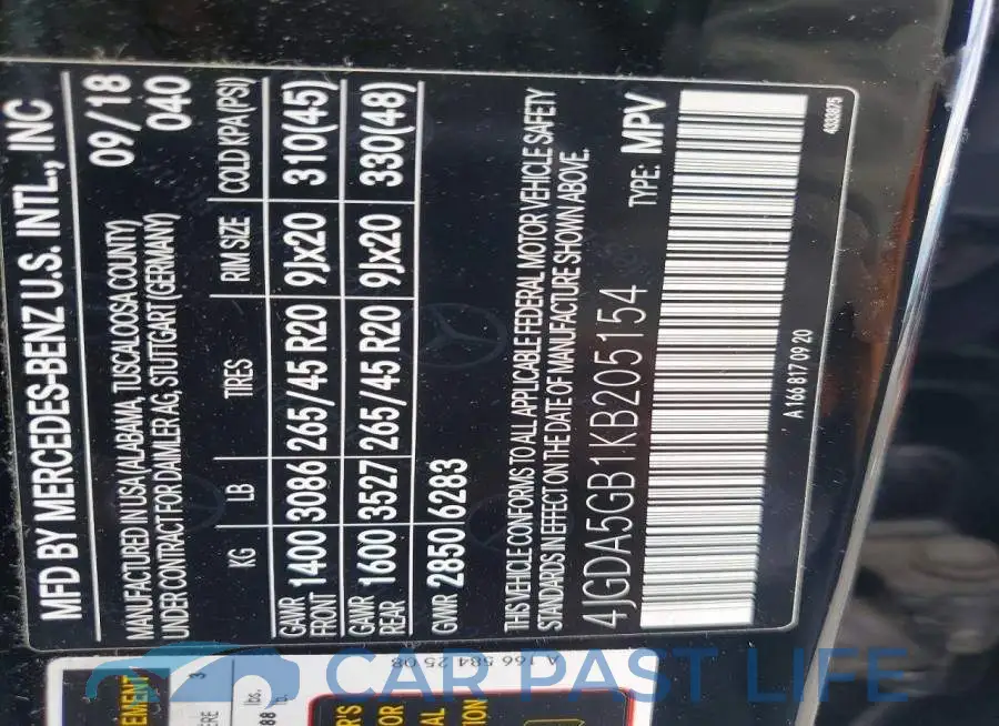 4JGDA5GB1KB205154# 13