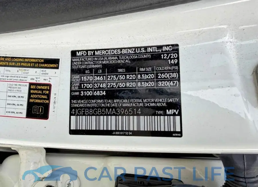 4JGFB8GB5MA396514# 10