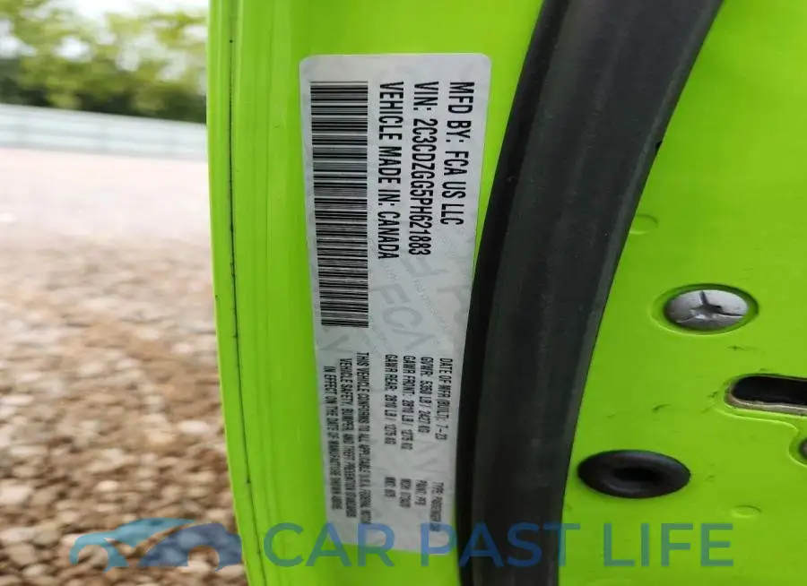 2C3CDZGG5PH621883# 12