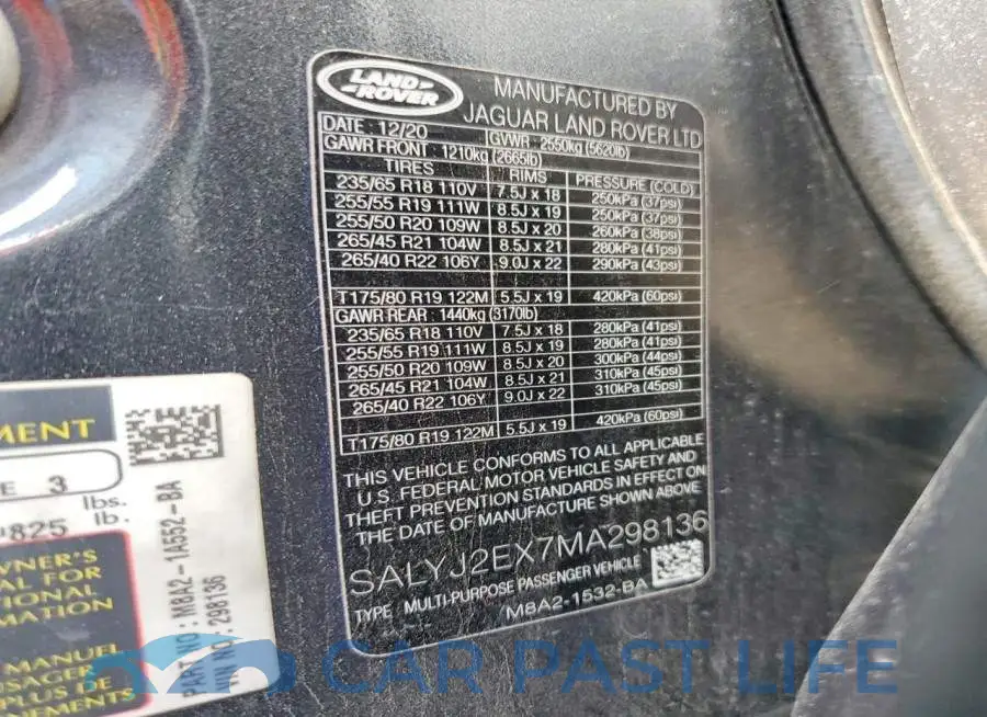 SALYJ2EX7MA298136# 14