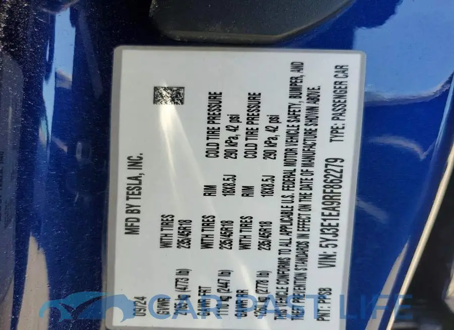 5YJ3E1EA9RF862279# 13