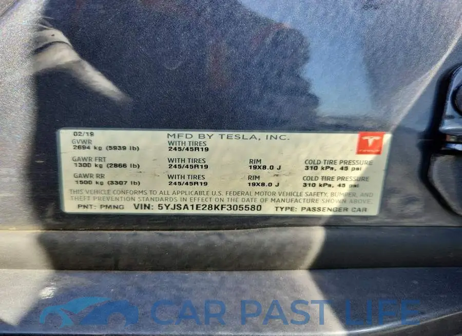 5YJSA1E28KF305580# 12