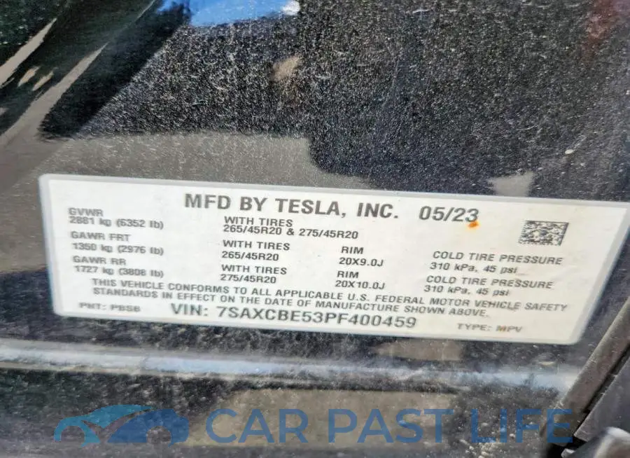 7SAXCBE53PF400459# 14