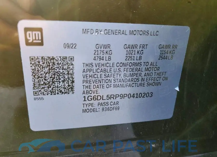 1G6DL5RP9P0410203# 12