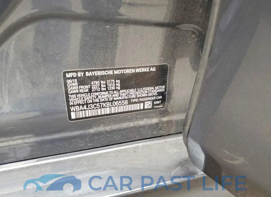 WBA4J3C57KBL06558# 13