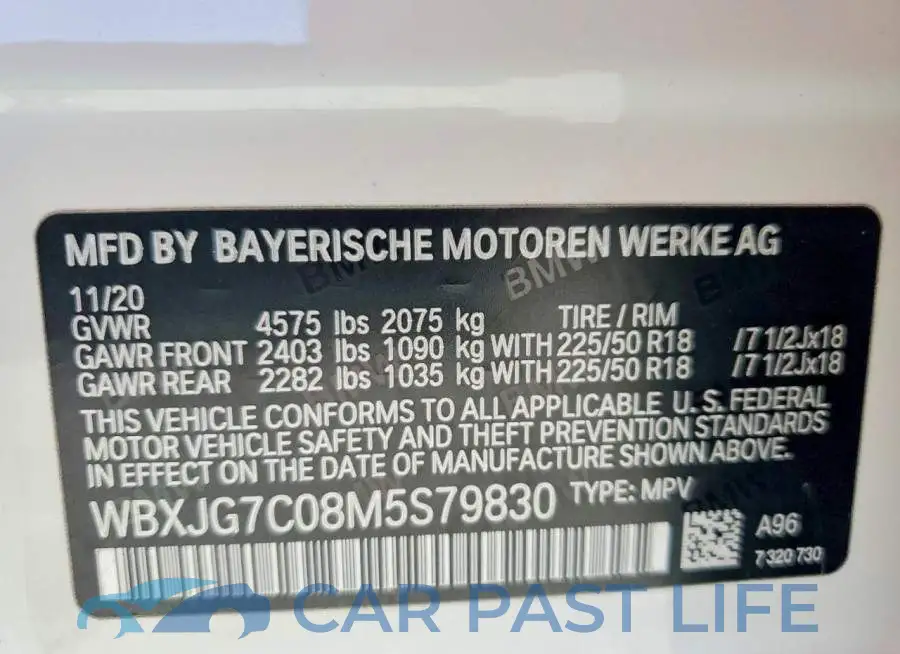 WBXJG7C08M5S79830# 14