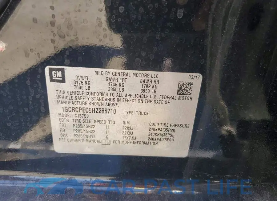 1GCRCPEC9HZ286710# 12
