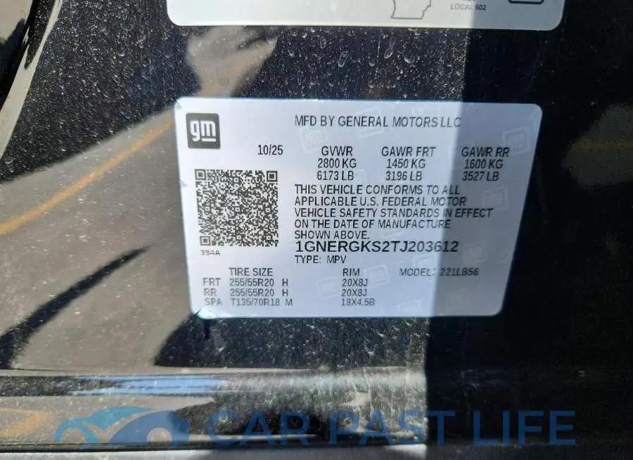 1GNERGKS2TJ203612# 13