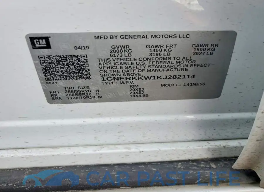 1GNERKKW1KJ282114# 12