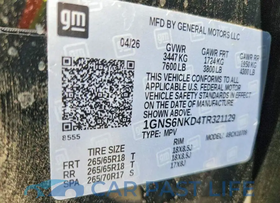 1GNS6NKD4TR321129# 13