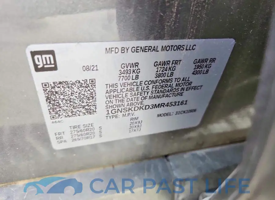 1GNSKDKD3MR453161# 13