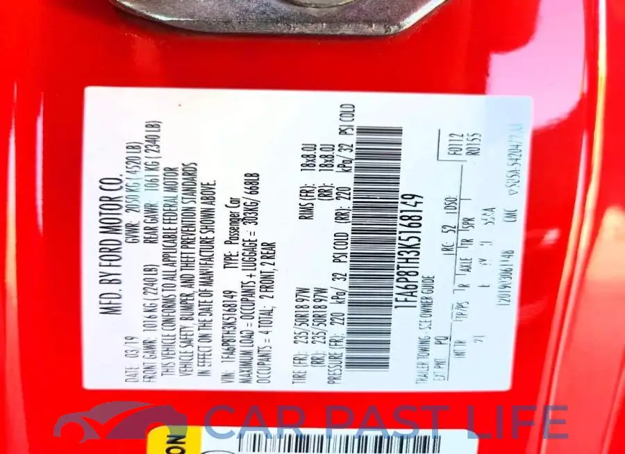 1FA6P8TH3K5168149# 12
