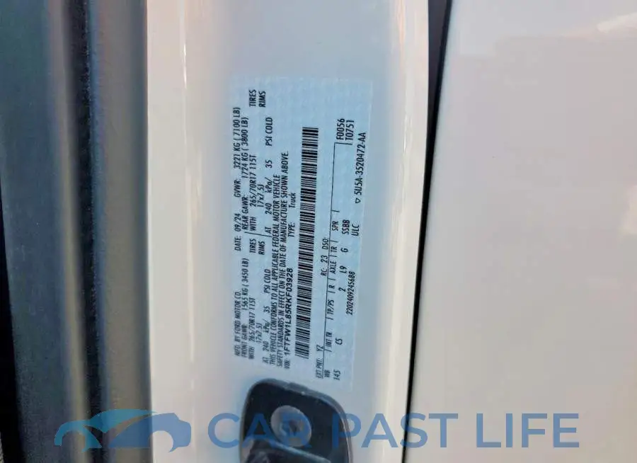 1FTFW1L85RKF03928# 12
