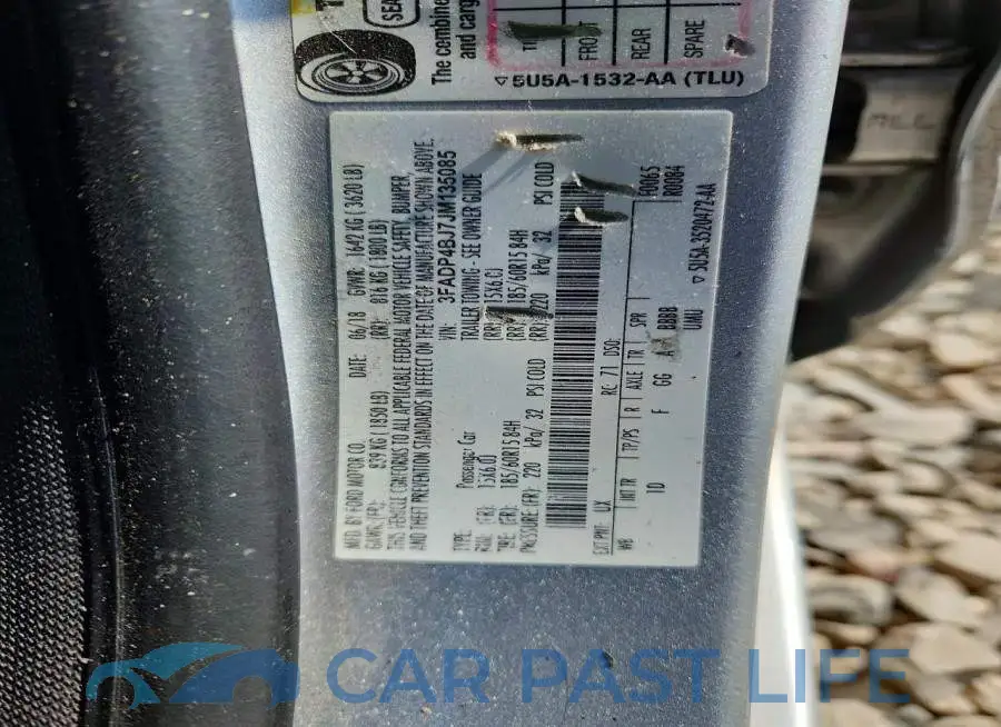 3FADP4BJ7JM135085# 12