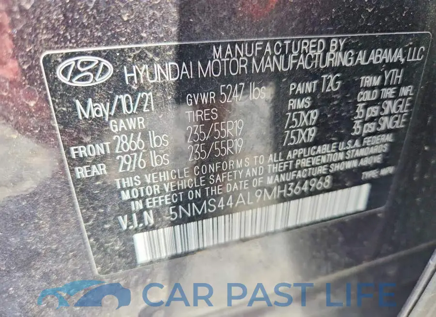 5NMS44AL9MH364968# 13