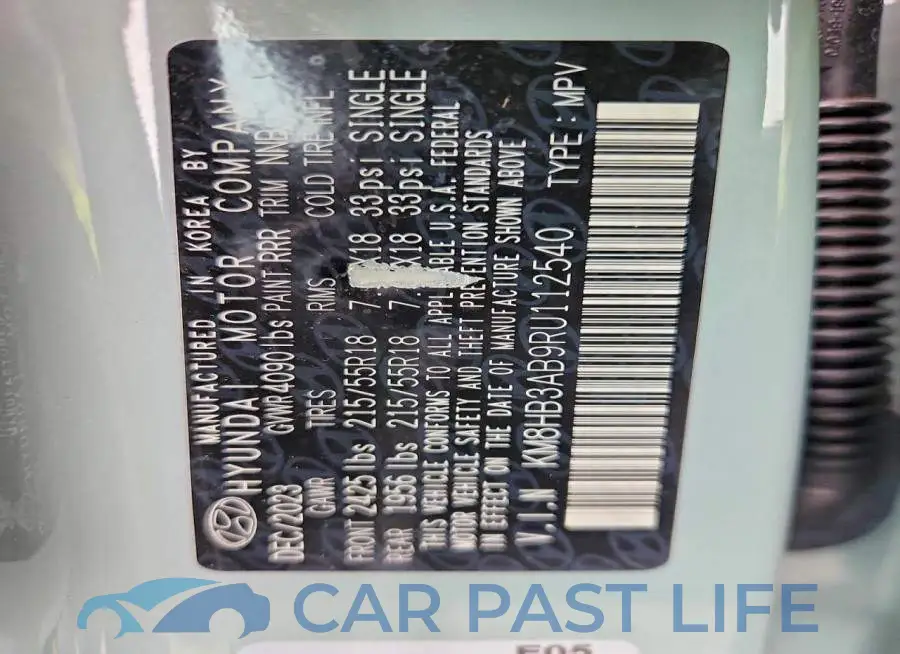 KM8HB3AB9RU112540# 12