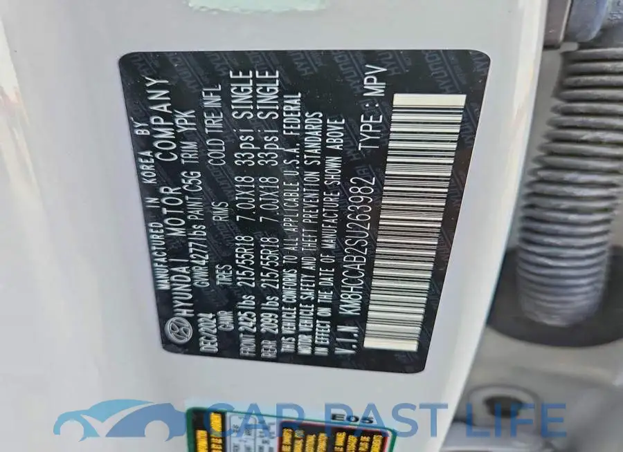 KM8HCCAB2SU263982# 12