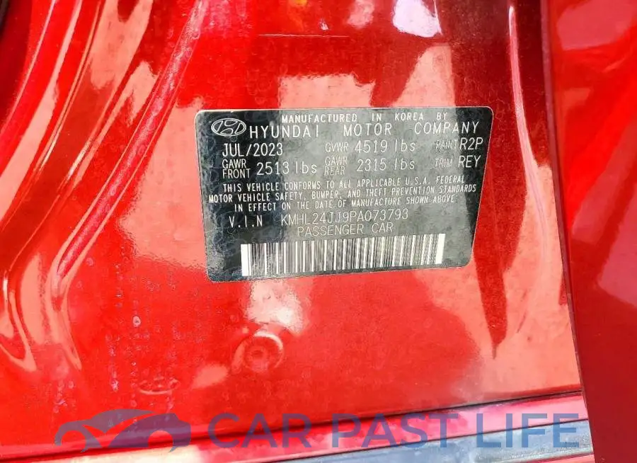 KMHL24JJ9PA073793# 12