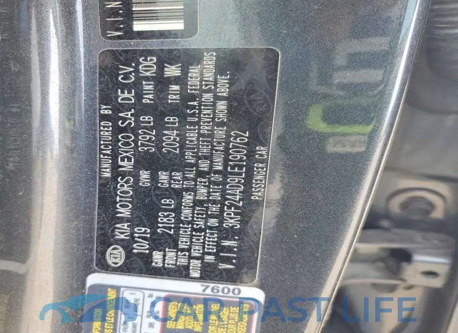 3KPF24AD9LE190762# 13