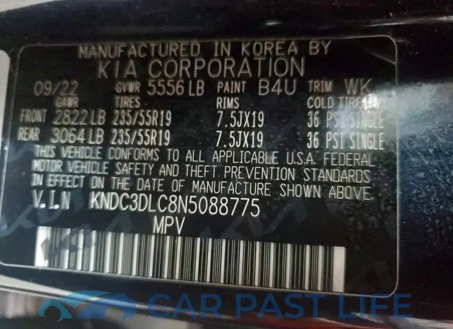 KNDC3DLC8N5088775# 12