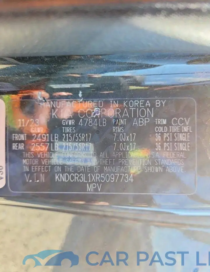 KNDCR3L1XR5097734# 13
