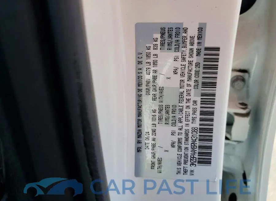 3MZBPAAM8RM431088# 12