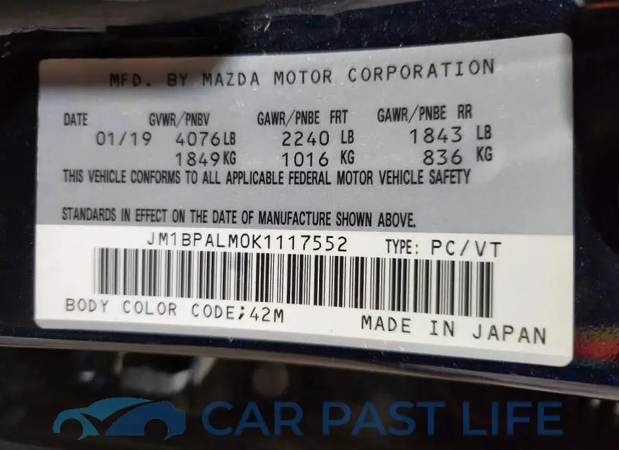 JM1BPALM0K1117552# 12