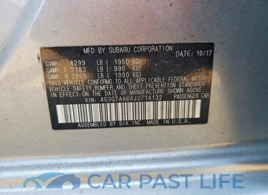 4S3GTAA64J3714132# 12
