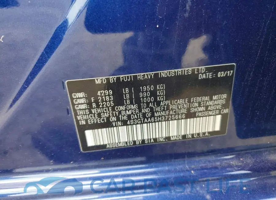4S3GTAA65H3725666# 14