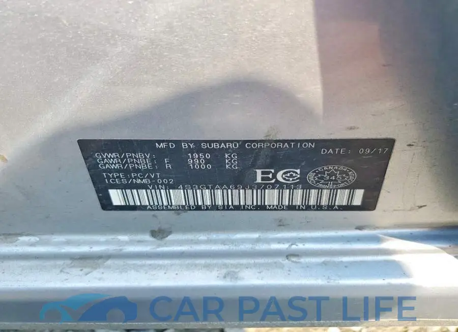 4S3GTAA69J3707113# 12