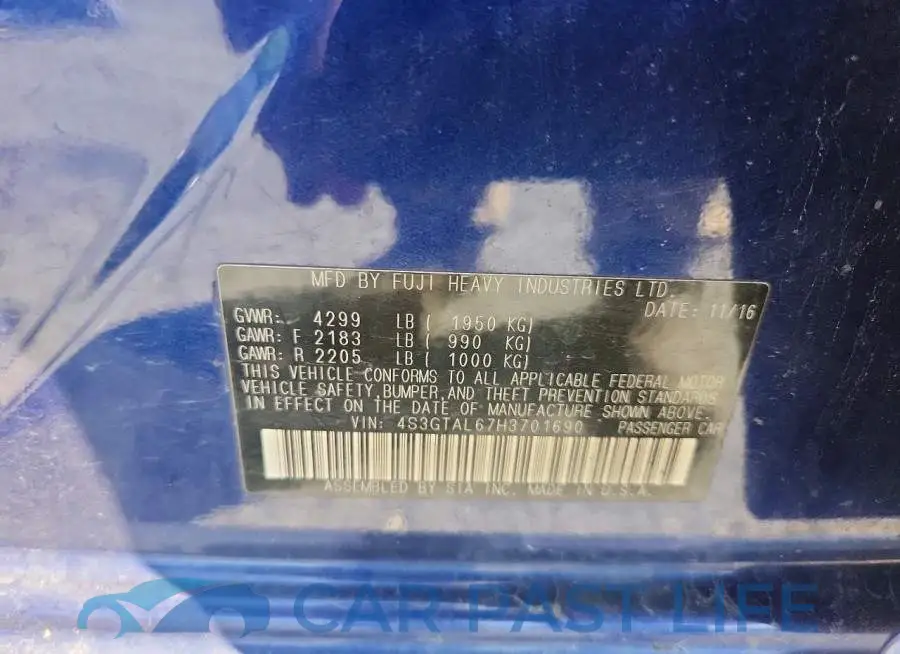 4S3GTAL67H3701690# 12