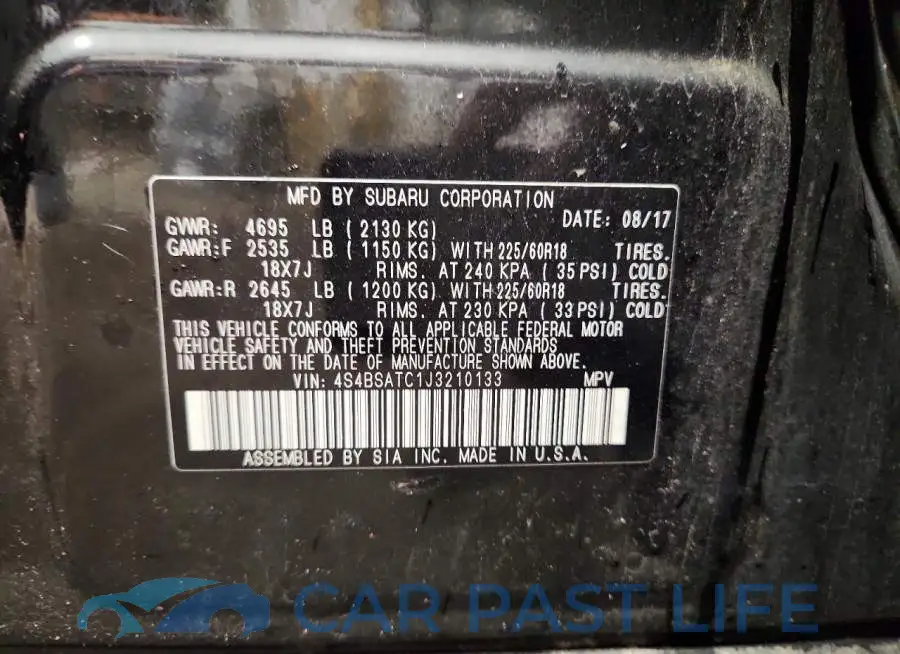 4S4BSATC1J3210133# 12