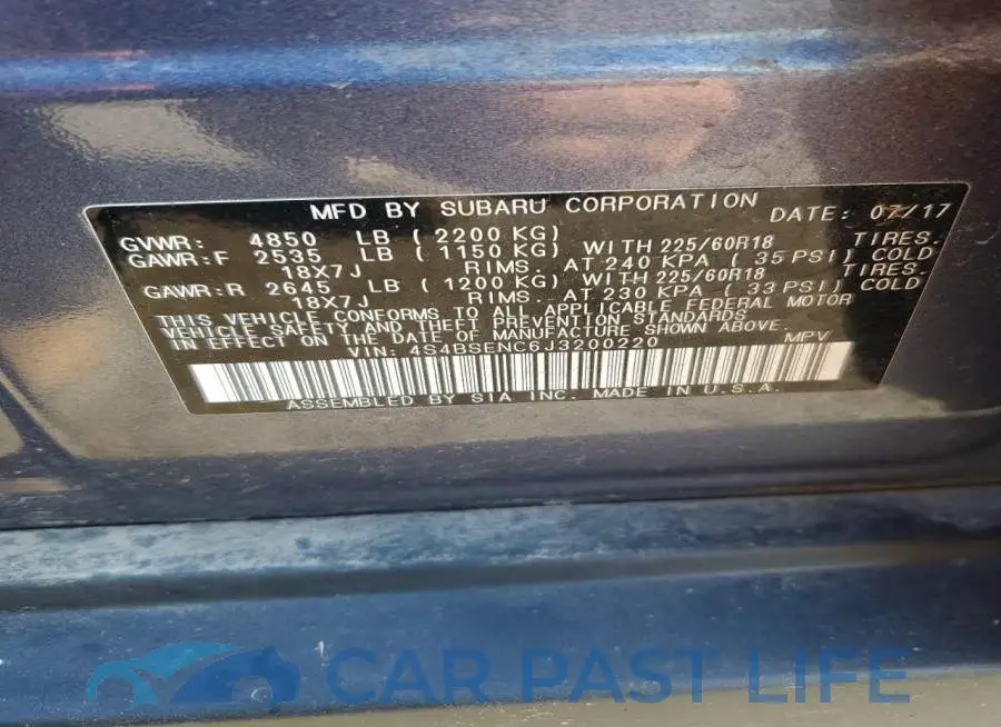 4S4BSENC6J3200220# 13