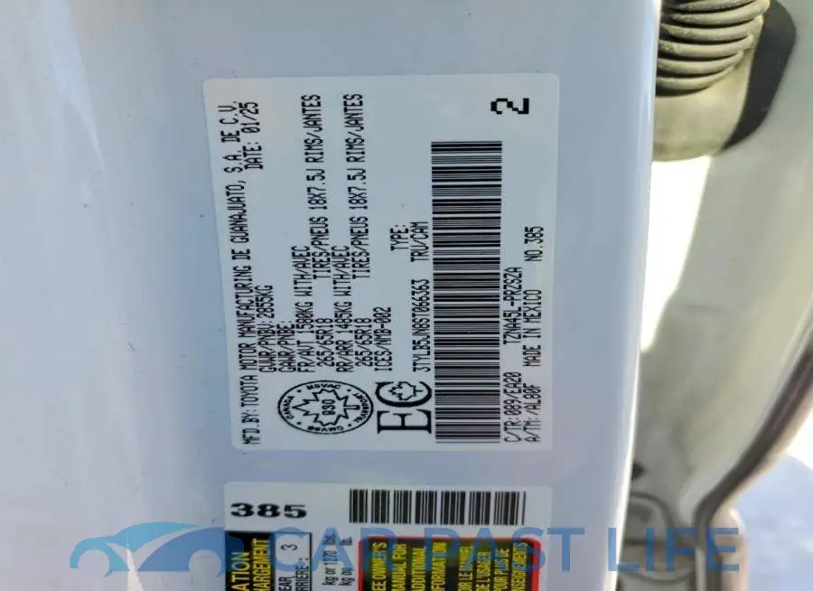 3TYLB5JN8ST066363# 13