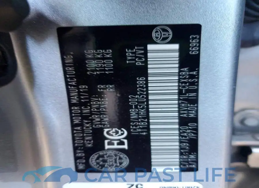4T1B21HK5LU522386# 12