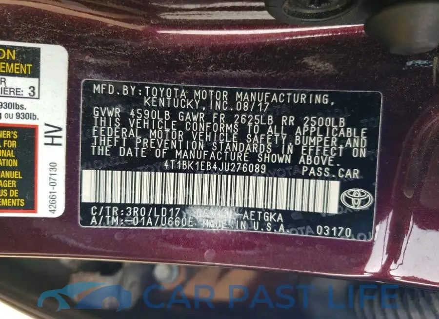 4T1BK1EB4JU276089# 12