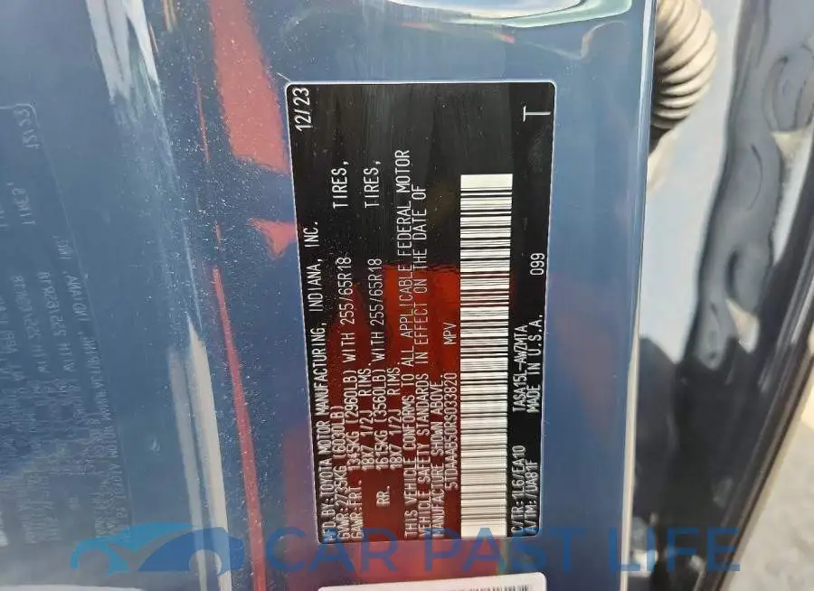 5TDAAAB50RS033820# 13