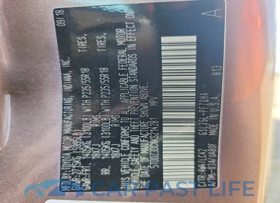 5TDDZ3DCXKS214281# 13