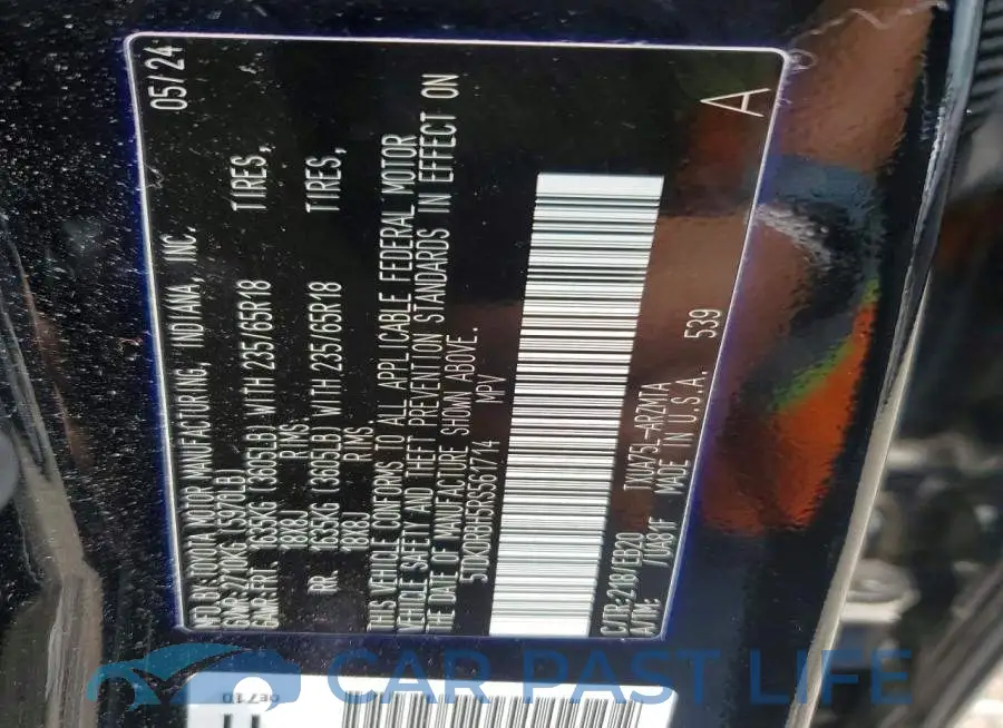 5TDKDRBH5RS561714# 13