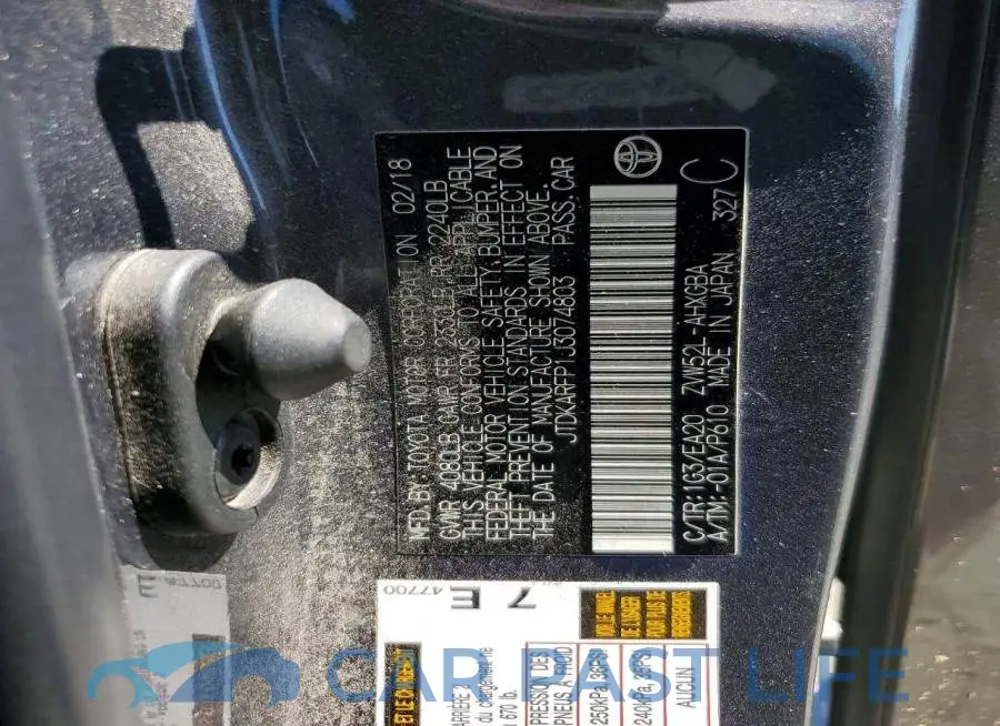 JTDKARFP1J3074803# 13
