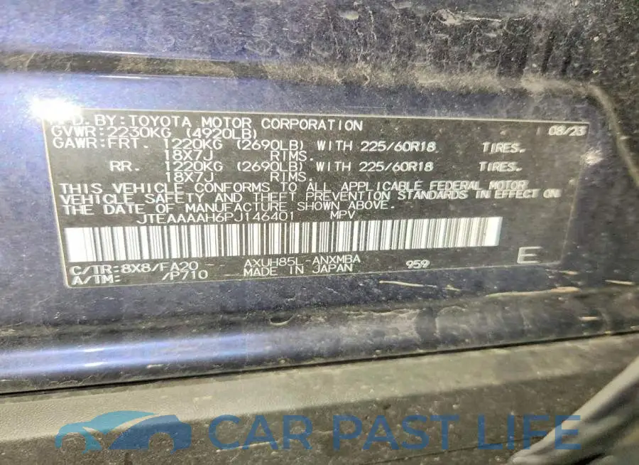 JTEAAAAH6PJ146401# 14
