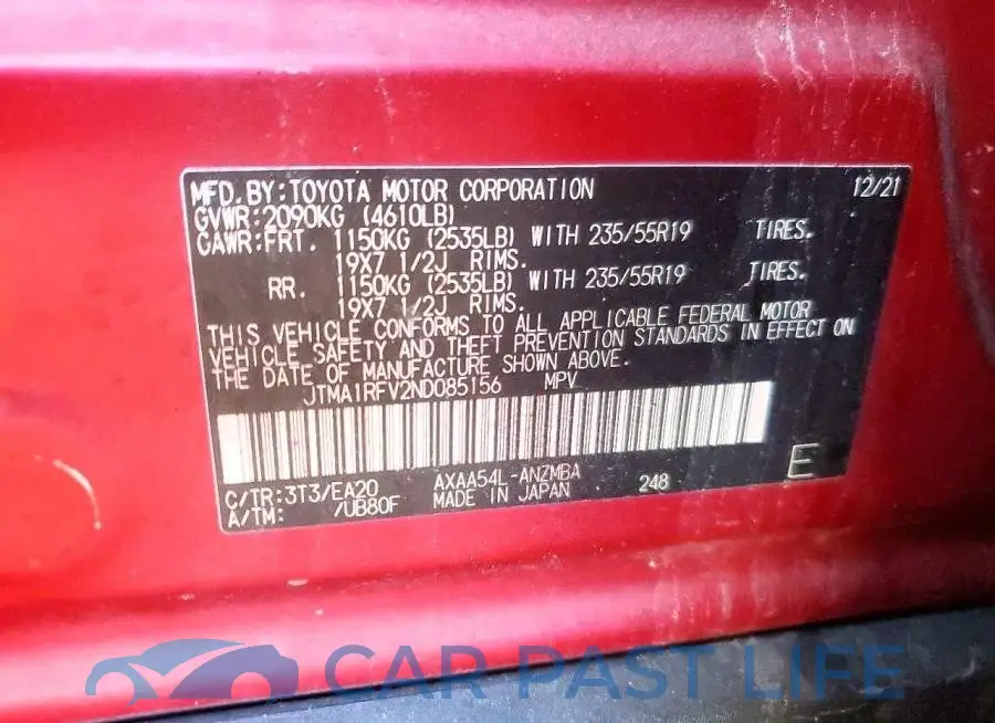 JTMA1RFV2ND085156# 13