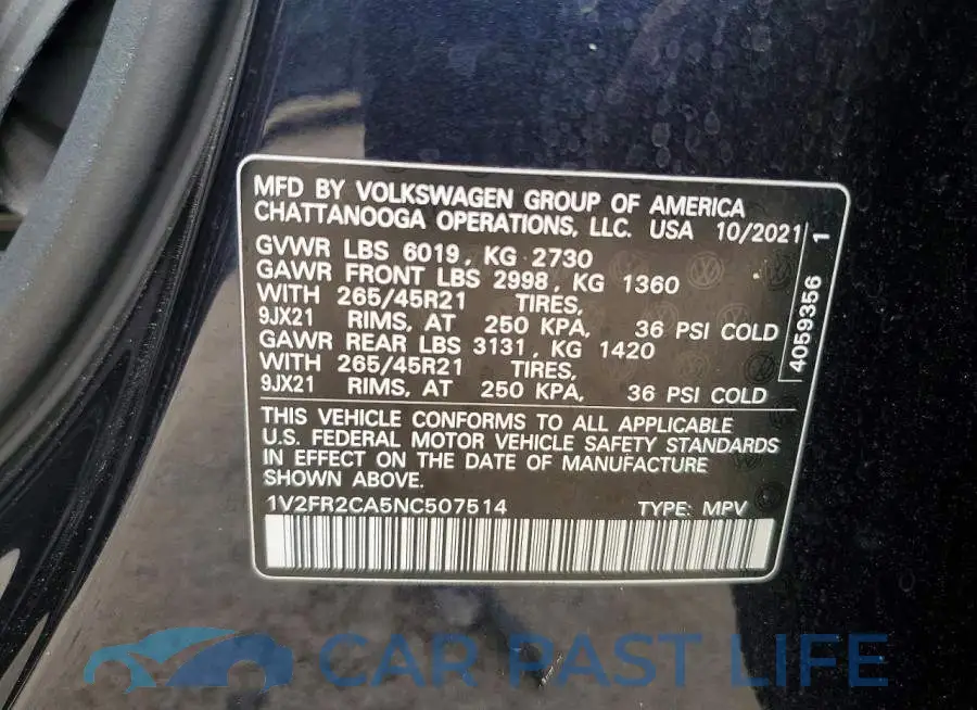 1V2FR2CA5NC507514# 13