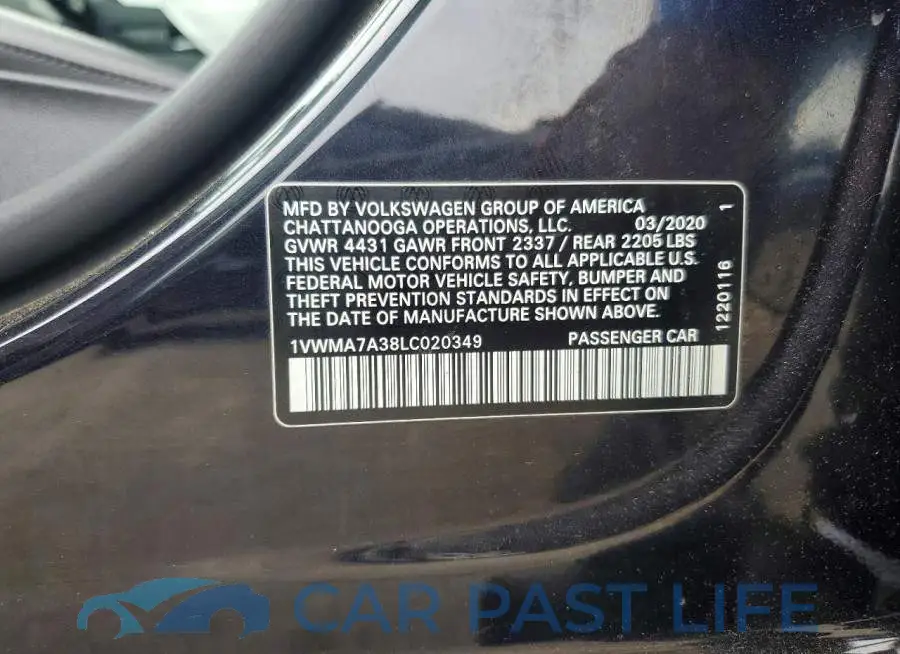 1VWMA7A38LC020349# 13