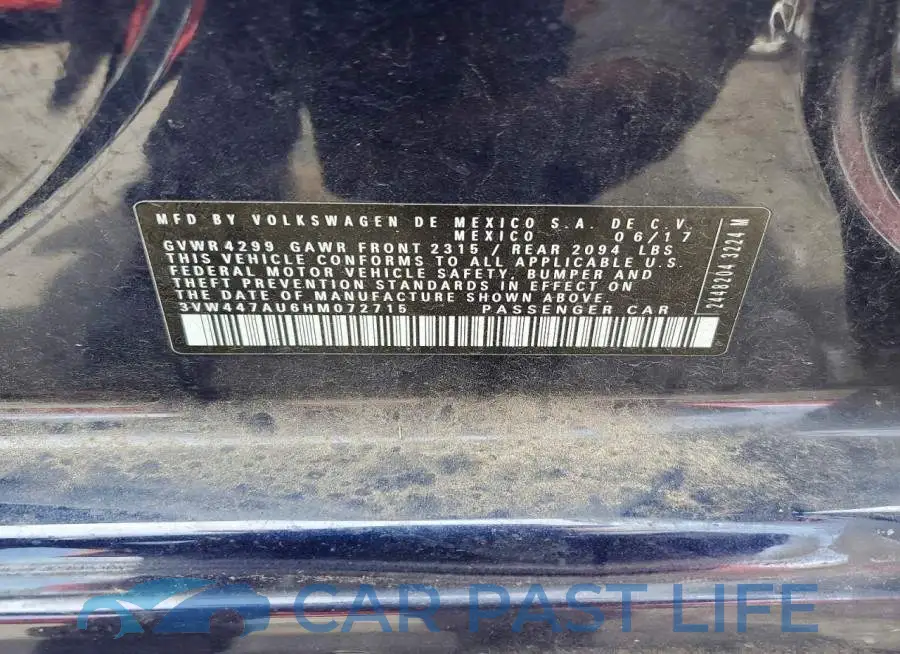 3VW447AU6HM072715# 12