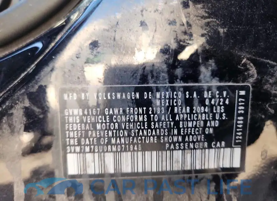 3VW7M7BU0RM071945# 12